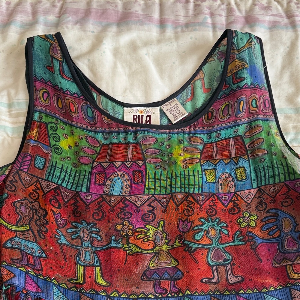 Bila Multicolor Sleeveless Midi Dress